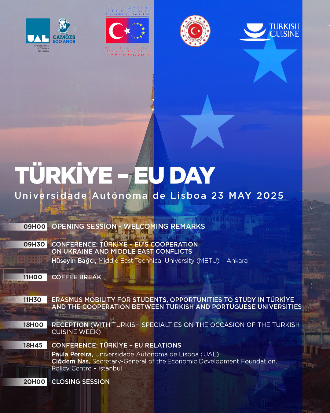 “Türkiye-EU Day”, 23 maio, Auditório 1 e online via zoom