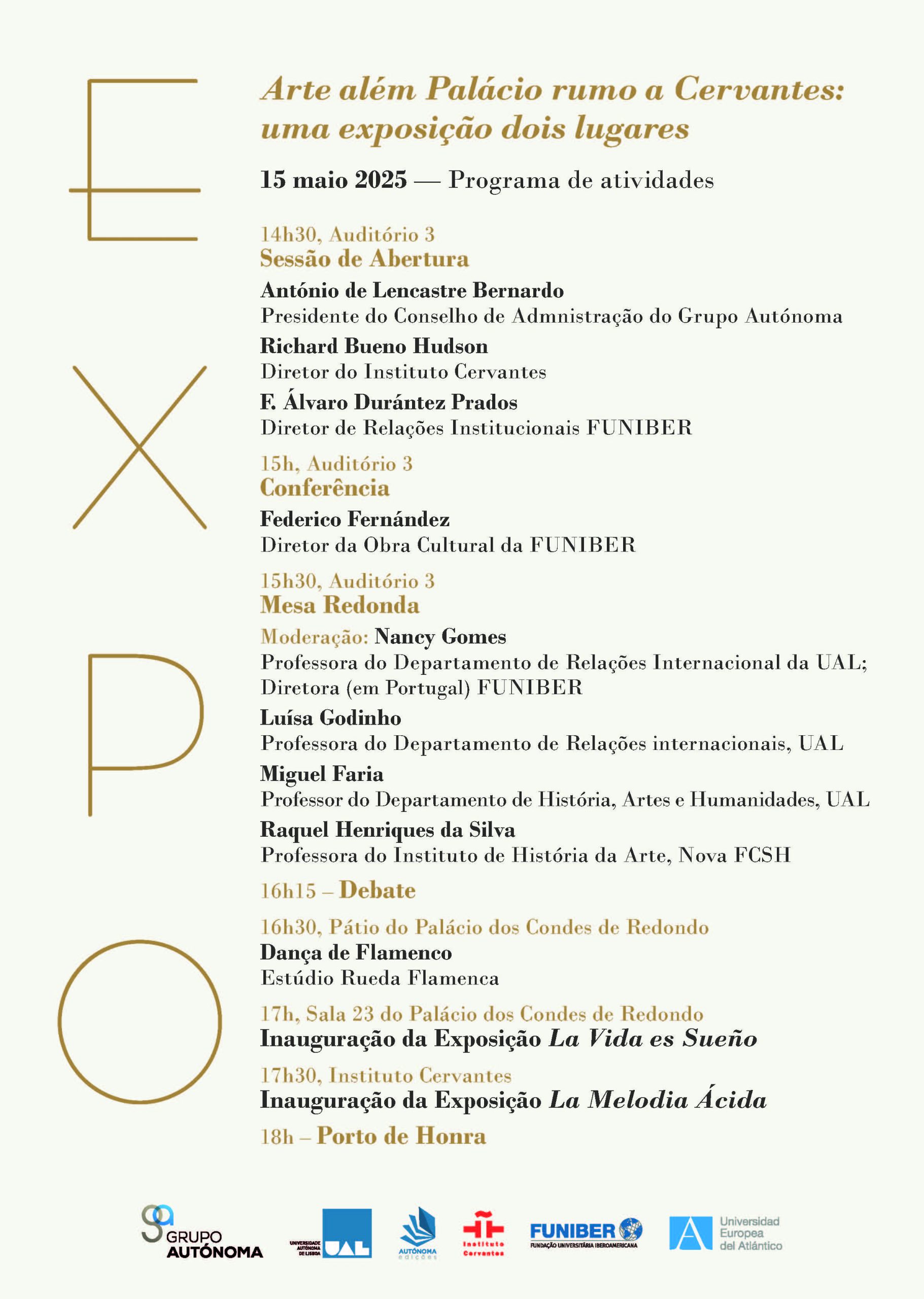 EXPO – Arte além Palácio rumo a Cervantes: uma exposição dois lugares – 15 Maio 2025